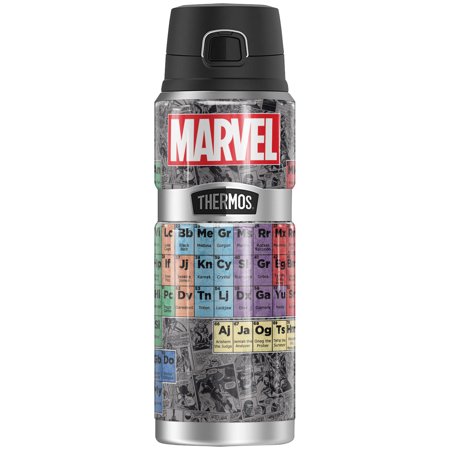 

MARVEL - Marvel Periodic Table THERMOS STAINLESS KING Stainless Steel Drink Bottle Vacuum insulated & Double Wall 24oz