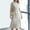 *White, variant on ClodeEU Women's Long Sleeve Sweater Dress ,Ankle Length Fall Dress ,V neck Knit Winter Dress With Belt Black,Womens Plus L
