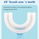 thumbnail image 3 of 2 cepillos de dientes con cabezal de cepillo de silicona de grado alimenticio en forma de U para niños y bebés, 3 of 9