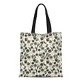thumbnail image 1 of NUDECOR Canvas Tote Bag Green Abstract Paisley Pattern Boho Celebrate Doodle Drawing Eastern Durable Reusable Shopping Shoulder Grocery Bag, 1 of 1