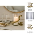 thumbnail image 5 of Decorative Snake Glass Candle Holder for House Decor - Modern Pillar Candlestick Holder for Table Centerpieces - Elegant Candle Stand Holder for Office Desk, Bedroom, or Living Room Decor - 6", Gold, 5 of 12