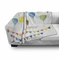 thumbnail image 3 of Birthday Soft Flannel Fleece Blanket, Watercolor Set for Celebration Flags Surprise Box Balloons and Happy Best Wishes, Cozy Plush for Indoor and Outdoor Use, 50" x 70", Multicolor, by Ambesonne, 3 of 6