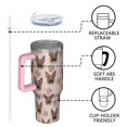 thumbnail image 4 of OBREWU German Shepherd and Flowers Tumbler with Handle and Lid,German Shepherd and Flowers 40oz Double Wall Vacuum Insulated Tumbler,Cups Gift for Women and Men, 4 of 7