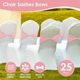 thumbnail image 4 of Jokapy Spandex Chair Sashes Bow Ties for Wedding Party Banquet, Pink, 50 Pack, 4 of 12