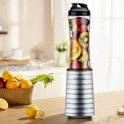 La Reveuse Smoothies Blender 300 Watt with 18 oz BPA Free Portable Travel Sports Bottle(Silver)