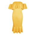 thumbnail image 2 of Vestido Ajustado con hombros Descubiertos para mujer Baoblaze vestido de coctel A Media Pierna, 2 of 8