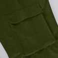 thumbnail image 5 of Resicozy Men's Capri Long Elastic Cargo Shorts Below Knee Shorts 3/4 Length Cargo Casual Shorts with Pockets Army Green 2XL, 5 of 6