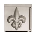 thumbnail image 4 of FASÄDE Fleur de Lis Decorative Vinyl Backsplash Panel in Brushed Nickel (6X6 Inch Sample), 4 of 6
