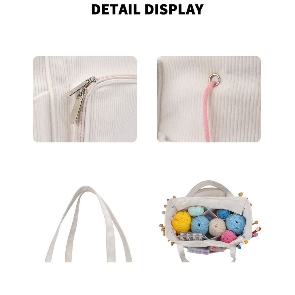 Yarn Bag Craft Project Bag Knitting Project Bag for Crochet Pattern Yarn Hook