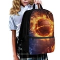 thumbnail image 2 of Uorisanigo 3D Basketball Print 17 inch School Backpack for Girls Boys with Adjustable Padded Straps Student School Bag Large Capacity for Schools, Camps and Travel, 2 of 6