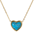 thumbnail image 1 of LuckyLy Collares para Mujer Oro 14k con Piedras Naturales, Acero Inoxidable Baño Oro 14k, Cadena y Dije – Joyería ideal como Regalos para Mujer San Valentín y Regalos para Mamá turquesa Unitalla, 1 of 7