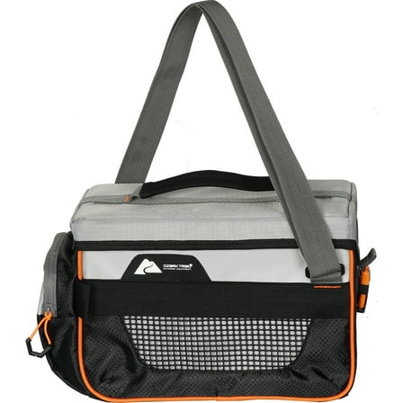 Ozark Trail 3600 Tackle Bag with 4 Trays, Gray, Polyester