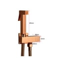 thumbnail image 3 of Hand Held Bidet Sprayer Douche Toilet Kit Bidet Faucet Rose Gold Square Shattaf Shower Head Copper Valve Set Jet Bidet Faucet ,Effortless Installation, 3 of 7