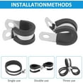 thumbnail image 4 of Metal conduit clamps, pipes or wire harnesses, rubber coating, buffer insulation, 4 of 4