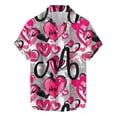 thumbnail image 3 of BiZtdJrK Limited Time Sale Hawaiian Shirt for Men, 2025 Valentines Day Gift Funny Graphic Loose Fit Turndown Collar Tshirts Holiday Beach Blouse Multicolor S, 3 of 6