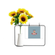 thumbnail image 1 of Logo tie los dedos índice y medio salvar la vida Tarjeta de bendición de jarrón de girasol artificial, 1 of 3