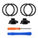 thumbnail image 3 of Botones de cambio de perfil y anillos decorativos para el mando Xbox One Elite 2 - Paquete de 2 cromados mate, 3 of 3