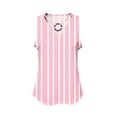 thumbnail image 6 of Karymi Shirts for Women O‑Ring Cutout Neck Brushstroke Stripe Sleeveless Tank Top, Casual Crisscross Strap Striped Curved‑Hem Shirt Blouses for Women Dressy Casual, 6 of 6