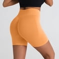 thumbnail image 2 of Mnuaqn Workout Gym Shorts Women, High Waisted Seamless Butt Lifting Scrunch Butt Sports Shorts (Yellow, M), 2 of 5