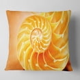 thumbnail image 2 of Designart Yellow Nautilus Shell - Contemporary Throw Pillow - 18x18, 2 of 5