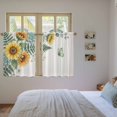 thumbnail image 3 of Spring Sunflower Kitchen Curtain for Berdoom Living Room Cafe 45 Inch Length, Garden Botanical Leaves Butterflies Tiers Curtains Light Filtering Drapes Rod Pocket Window Treatment 2 Panels 52"Wx45"L, 3 of 8
