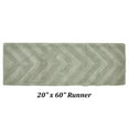 thumbnail image 4 of Better Trends Long Runner Bathroom Rug Extra Soft Non-Slip Bath Mat Water Absorbent 100% Cotton Washable Mat 20" x 60" Dark Sage Hugo Collection, 4 of 6