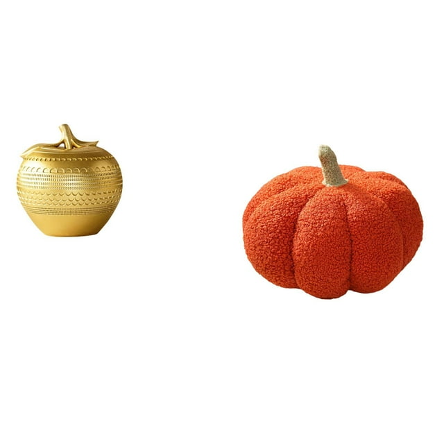 Escultura Moderna De Resina Con Forma De Fruta Y Calabaza, Almohada Decorativa De Felpa Para Mesa, Estantería, Comedor, Dormitorio, Oficina.