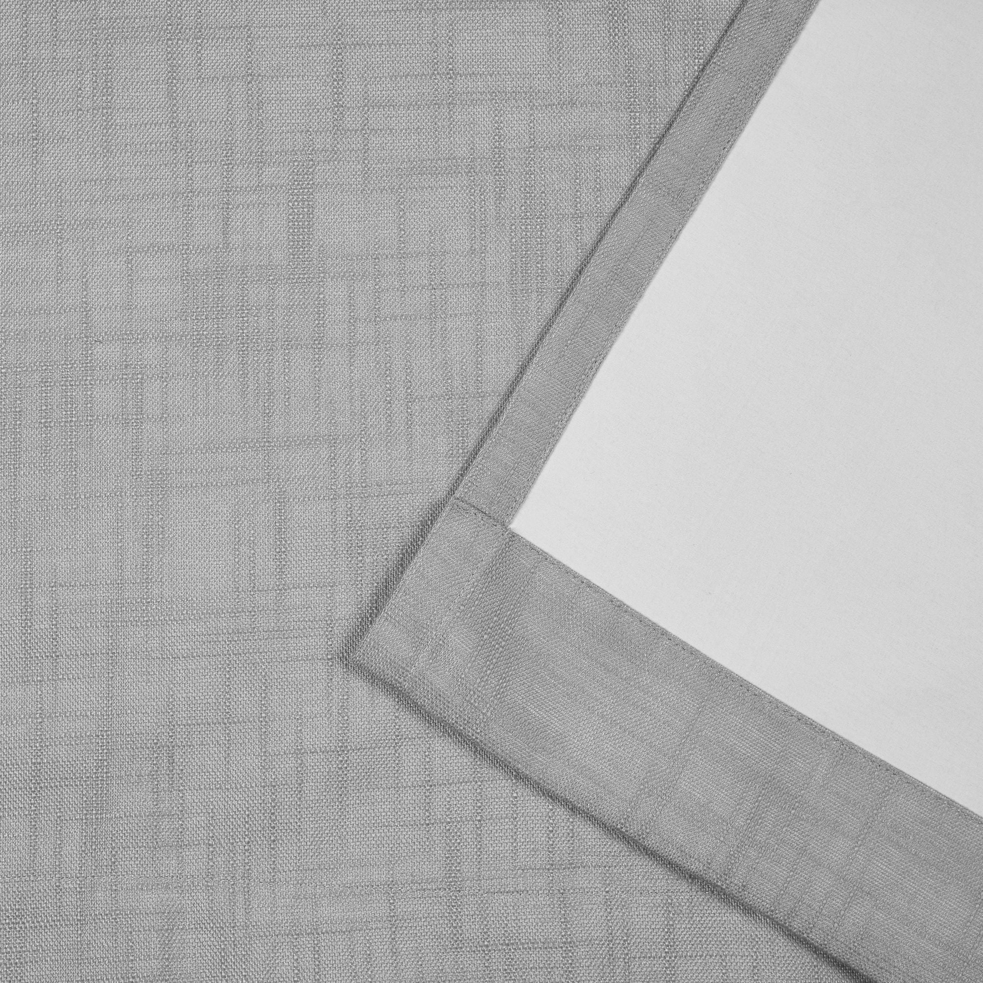 Exclusive Home Bensen 100% Blackout Grommet Top Curtain Panel Pair, 52"x96", Grey, Set of 2