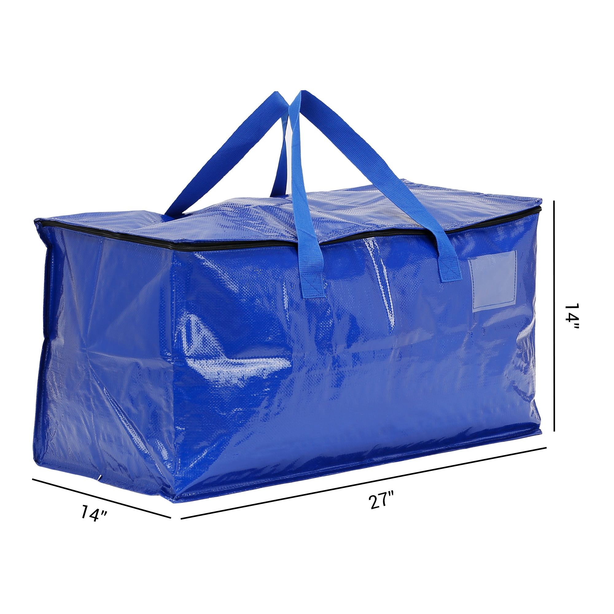 Unique Bargains 4 Packs Clothes Storage Bags Moving Bags Blue 27*14*14in