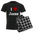 thumbnail image 6 of CafePress - I Love Jesus Men's Dark Pajamas - Men's Dark Loose Fit Cotton Pajama Set, 6 of 7