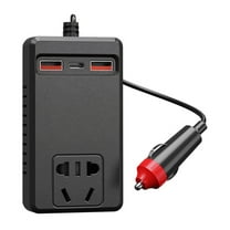 lixuesong 150W Car Power Inverter Converter With 4 USB Ports Fast Charging For Camping Road Trips Vehicles Voltages Detection Tool