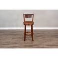 thumbnail image 4 of Sunny Designs 30" Santa Fe  Wood Swivel Barstool in Dark Chocolate (Set of 2), 4 of 4