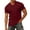 Wine, variant on Mens T-shirts Short Sleeve V Neck Pocket Tee Solid Color Slim Fit Casual Summer Top Army Green L