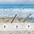 thumbnail image 6 of Beach Coastal Ocean Shower Curtain Seaside Seashore Scenery Landscape Nautical Sea Scenic Sand Blue Sky 72Wx72H Inch Summer Peaceful Fabric Decor Bathroom Polyester Waterproof Hooks, 6 of 6