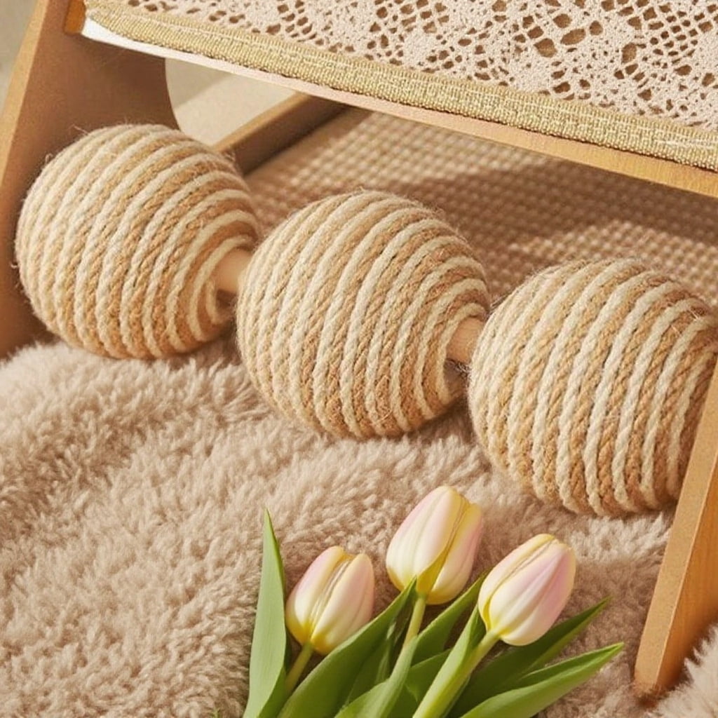 Triangular Standing Cat Scratching Post – Durable & Splinter-Free, Large L-Shaped Sisal Scratcher for Cats, Claw-Shaped Toy
