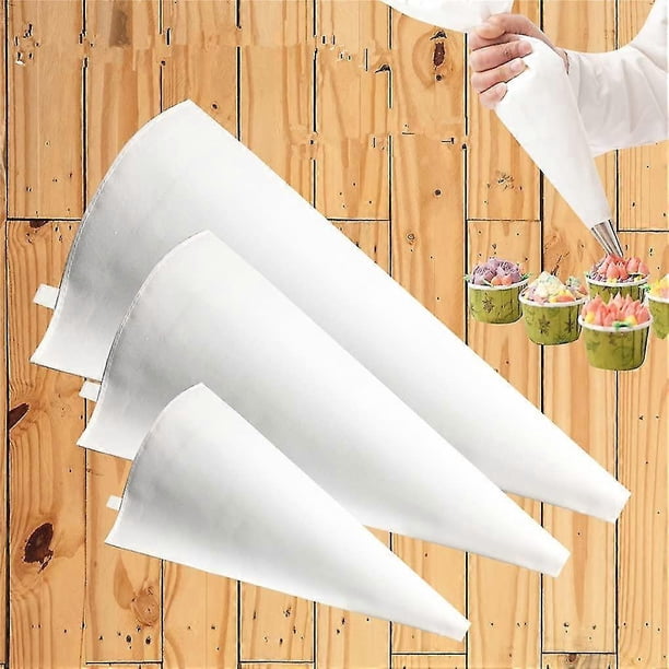 Bolsas reutilizables de tela para glaseado, decoración de pasteles y aerosoles, 3 tamaños