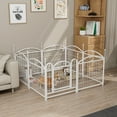 thumbnail image 3 of Dog Playpen Indoor 24 inch 8 Panels Metal Dog Pen Pet Dog Fence Outdoor Exercise Pen with Doors, Heavy Duty Dog Fence Puppy Pen for Large Medium Small Dogs Indoor Outdoor Foldable Pet Exercise Pen, 3 of 10