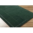 thumbnail image 3 of BoutiqueRugs Siarl Hand Tufted Wool Checkered Small Area Rug - Modern Natural Fabric Geometric Carpet for Living Room, Dining Room, Bedroom - Dark Green - 2' x 3', 3 of 7