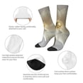 thumbnail image 3 of Disketp Elegant Ivory Flower Unisex Crew Socks Lightweight Breathable Ventilation Ankle Socks, Mid-calf socks for Daily, 3 of 6