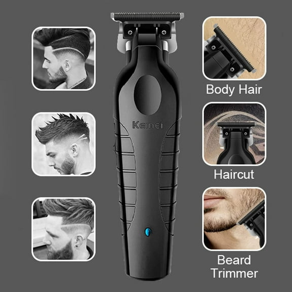 Rechargeable Hair Clippers, Quiet Electric Hair Trimmer, Cordless Mute Haircut Shaver with Detachable Stainless Steel Blades, USB Charging, 3 Guide Combs, Portable Household Grooming Kit
