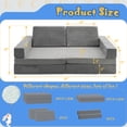 thumbnail image 4 of LFCREATOR Modular Kids Couch Sofa,Kids Sofa Couch for Toddler and Baby Playroom/Bedroom, Toddler & Baby Couch for Play & Lounging,Ideal for Boys & Girls. Model, 4 of 7