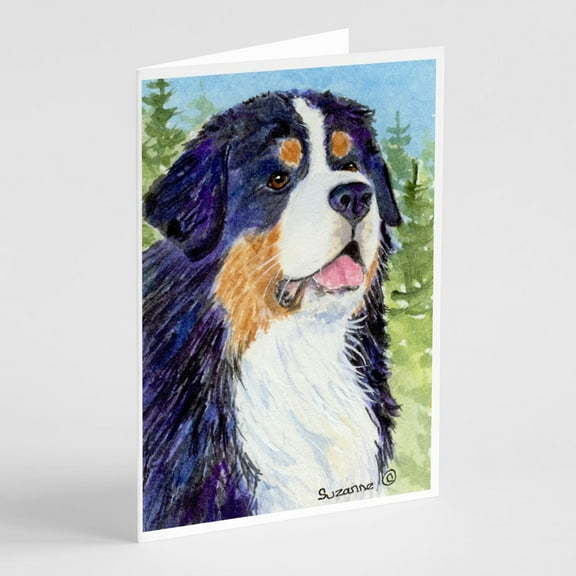 Bernese Mountain Dog Greeting Cards and Envelopes Pack of 8