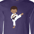thumbnail image 4 of Inktastic African American Boy, Karate Boy, Black Belt, Kata Long Sleeve T-Shirt, 4 of 5