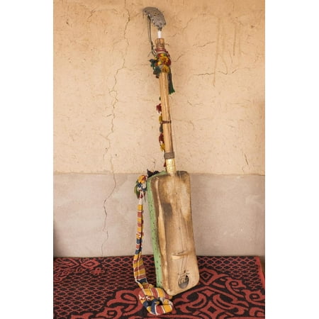 Moroccan Musical Instruments Morocco, Sahara region. Hajhouj or guembri musical instrument used in Gnawa music. Print Wall Art By Brenda Tharp ()