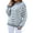 Gray, variant on Women's Printed Sweater Top Round Neck Long Sleeve Pullover Casual Comfortable Orange M
