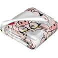 thumbnail image 4 of Charming Piglets Flannel Throw Blanket - Soft & Cozy, Warm & Fuzzy, Lightweight for Travel, Cute Pig Design for Couch or Bed, Perfect for Indoor & Outdoor Use, for Kids Adults 50"x40", 4 of 6
