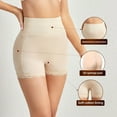 thumbnail image 3 of BLTIBY Thigh Shapers for Women Tummy Control High Waisted Butt-lifting Underwear Seamless Solid Color Shaper Slimming Shorts Khaki S, 3 of 5