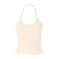 thumbnail image 4 of RMGVDSD Halter Tank Tops For Women Summer Camisole V Neck Slim Fit Ribbed Tank Top Sleeveless Casual Basic Shirts Solid Color Tops Stylish Blouses, 4 of 5