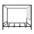 thumbnail image 6 of Euroco Metal King Size Canopy Bed with Upholstery Headboard, Black, 6 of 7