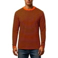 thumbnail image 4 of Afdoent Mens Long Sleeve T-Shirt Striped Crew Neck T Shirt Casual Comfortable Daily Fashion Tee Tops For Daily Wear, 4 of 4